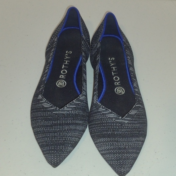 Rothy's Shoes - Rothy's The Point Gray Marled Comfort Textile Ballet Women’s Size 9.5